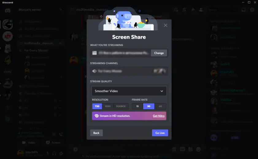 share screen on discord