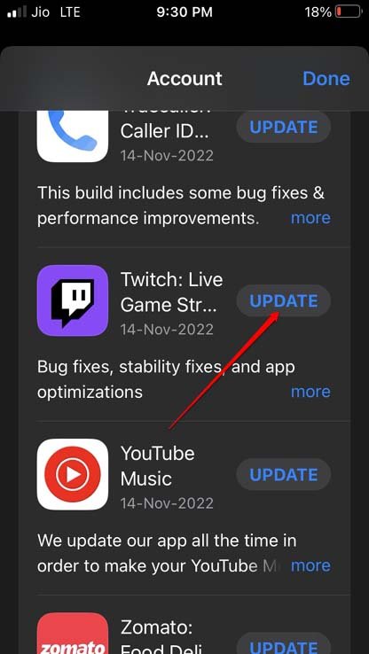 twitch not working on iphone